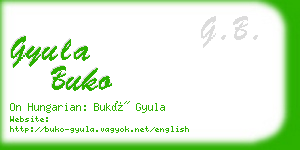 gyula buko business card